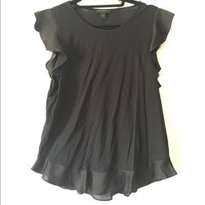 Black J.crew ruffle top